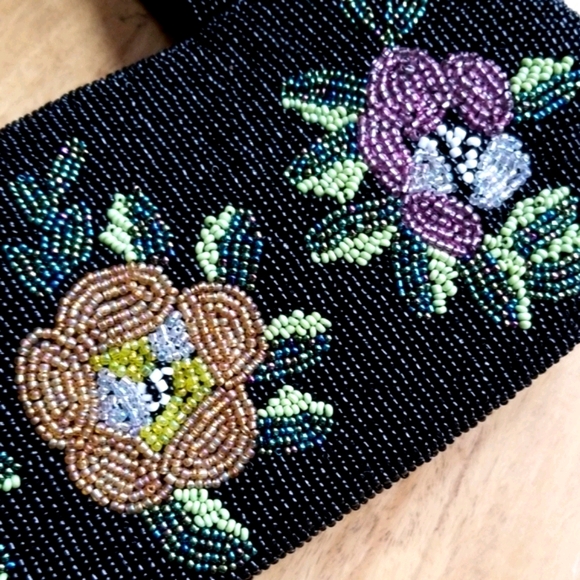 Vintage Christiana Floral Micro Bead Evening Bag - Picture 6 of 11